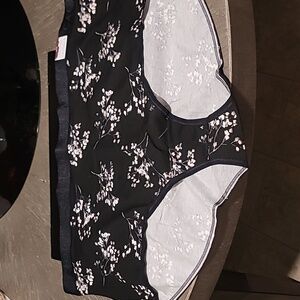 Cacique Black and White Cotton Brief